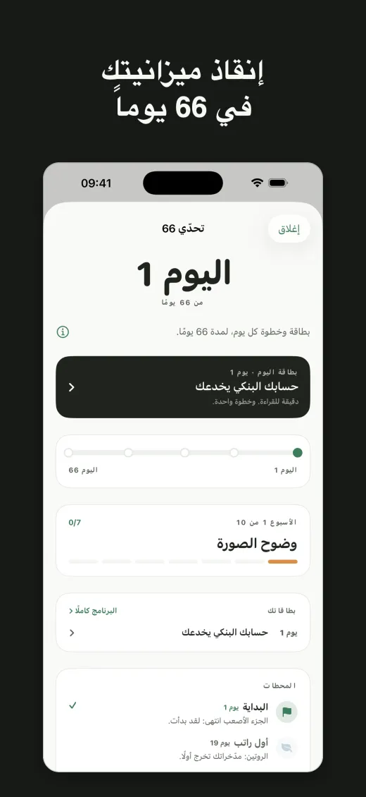 إنقاذ ميزانيتك في 66 يوماً