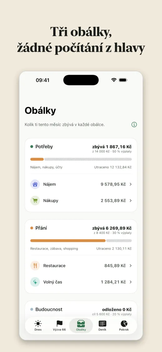 Tři obálky, žádné počítání z hlavy