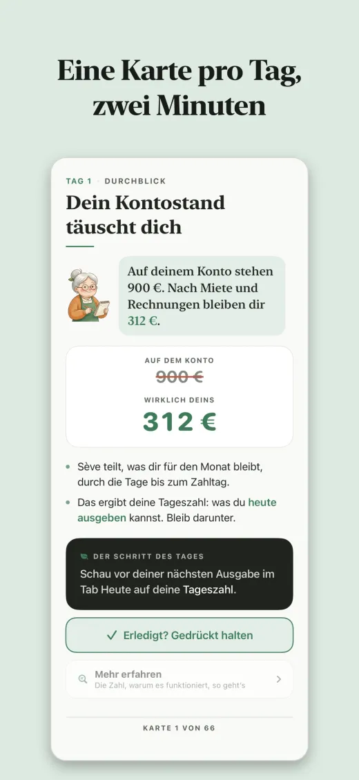 Eine Karte pro Tag, zwei Minuten