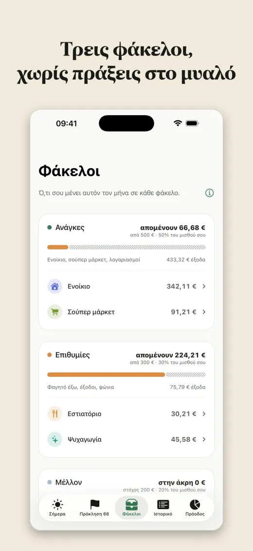 Τρεις φάκελοι, χωρίς πράξεις στο μυαλό