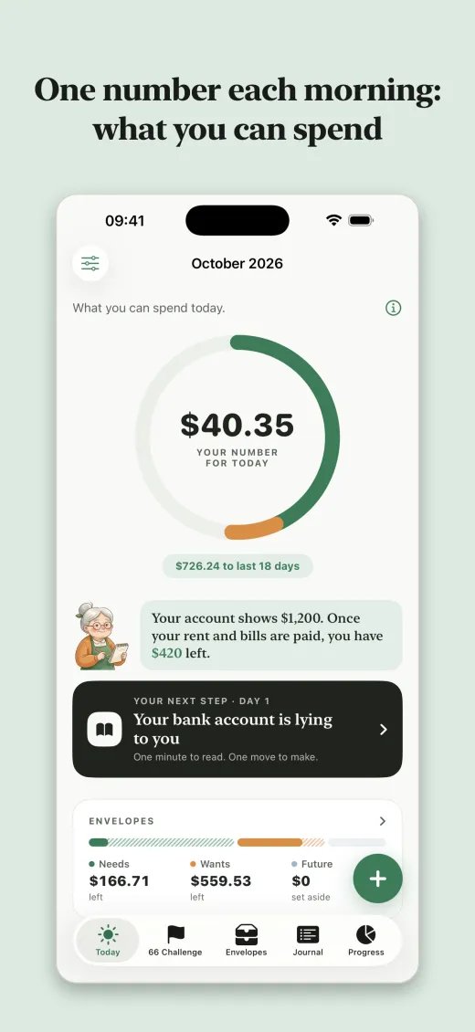 One number each morning: what you can spend