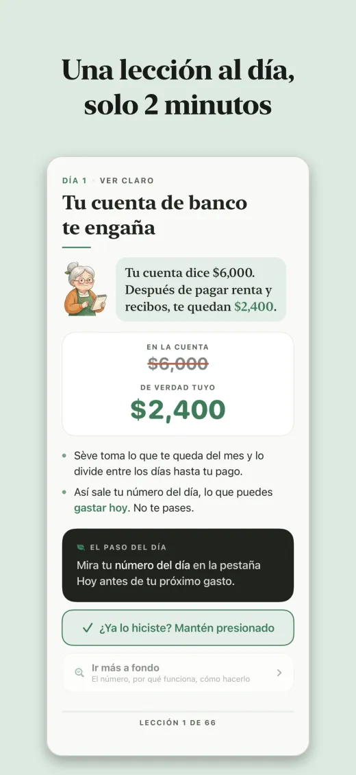 Una lección al día, solo 2 minutos