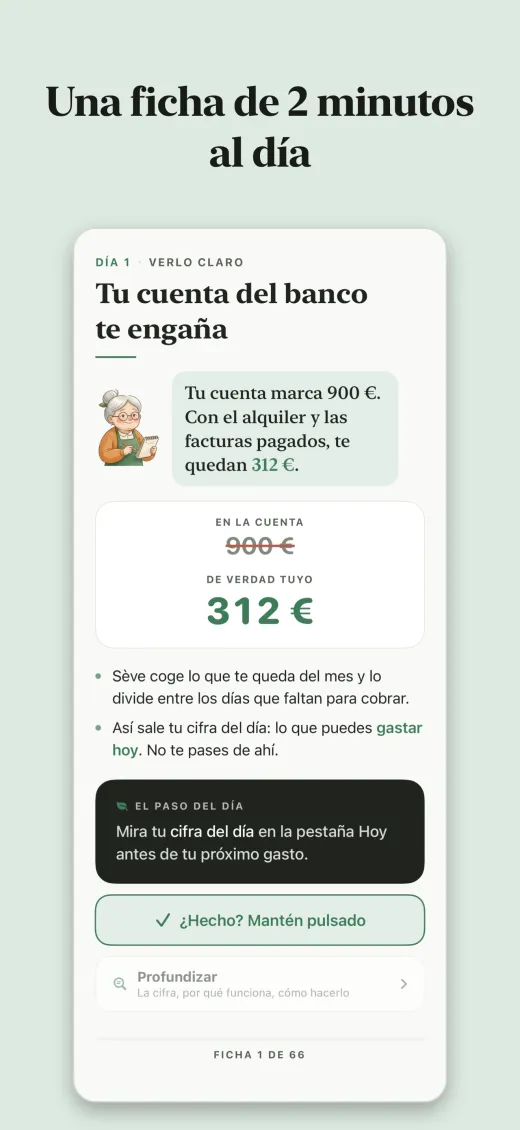 Una ficha de 2 minutos al día