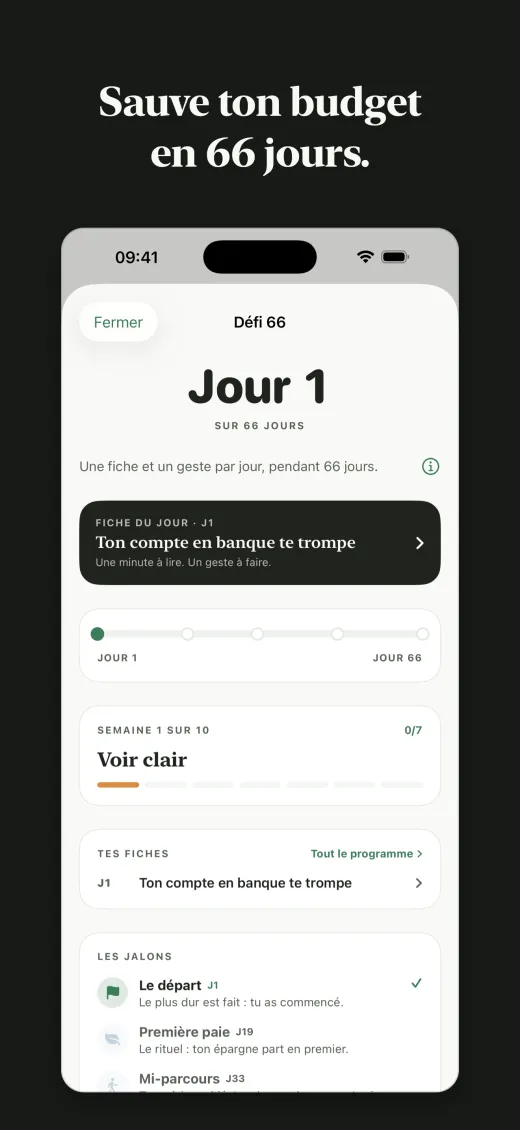 Sauve ton budget en 66 jours.
