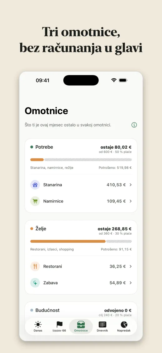 Tri omotnice, bez računanja u glavi