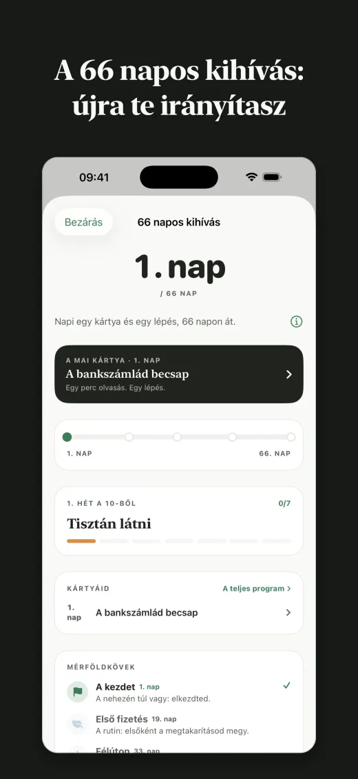 A 66 napos kihívás: újra te irányítasz
