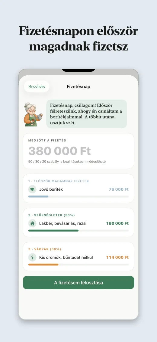 Fizetésnapon először magadnak fizetsz