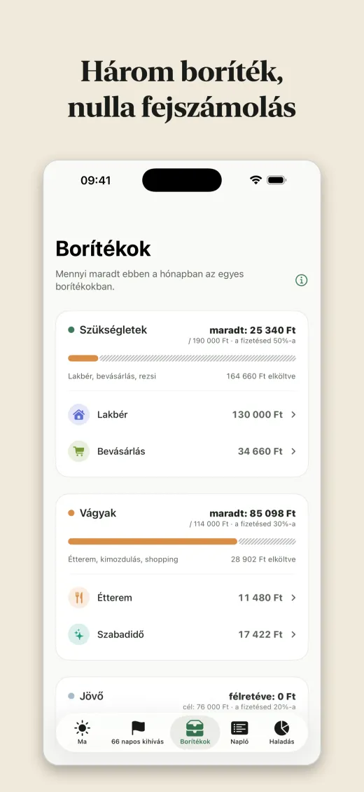 Három boríték, nulla fejszámolás