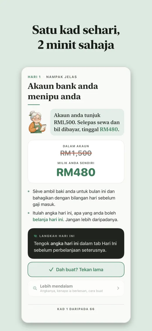 Satu kad sehari, 2 minit sahaja