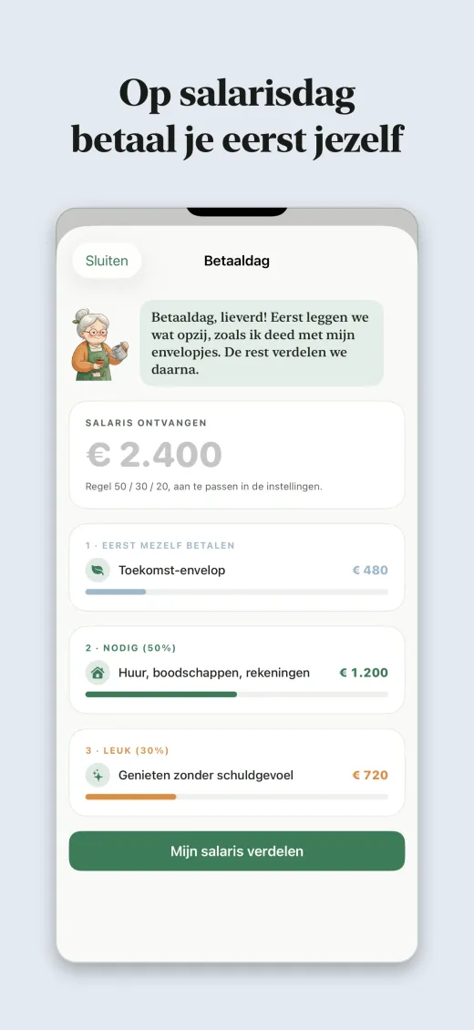 Op salarisdag betaal je eerst jezelf
