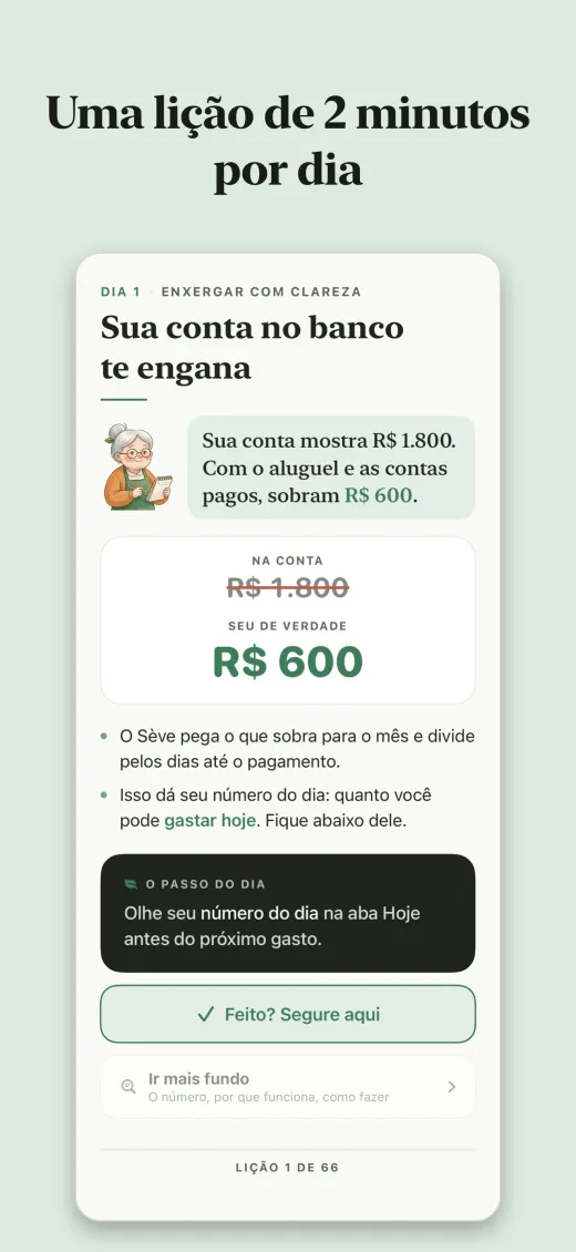 Uma lição de 2 minutos por dia