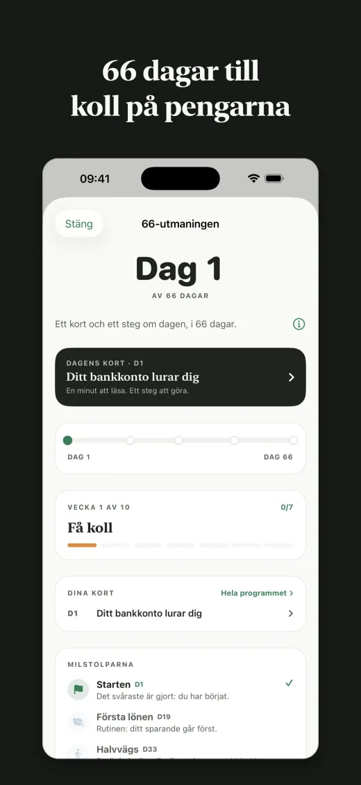 66 dagar till koll på pengarna