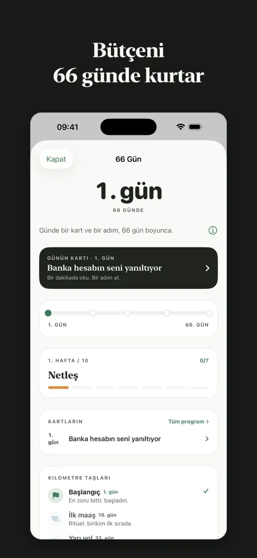 Bütçeni 66 günde kurtar