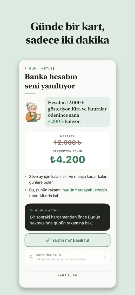 Günde bir kart, sadece iki dakika