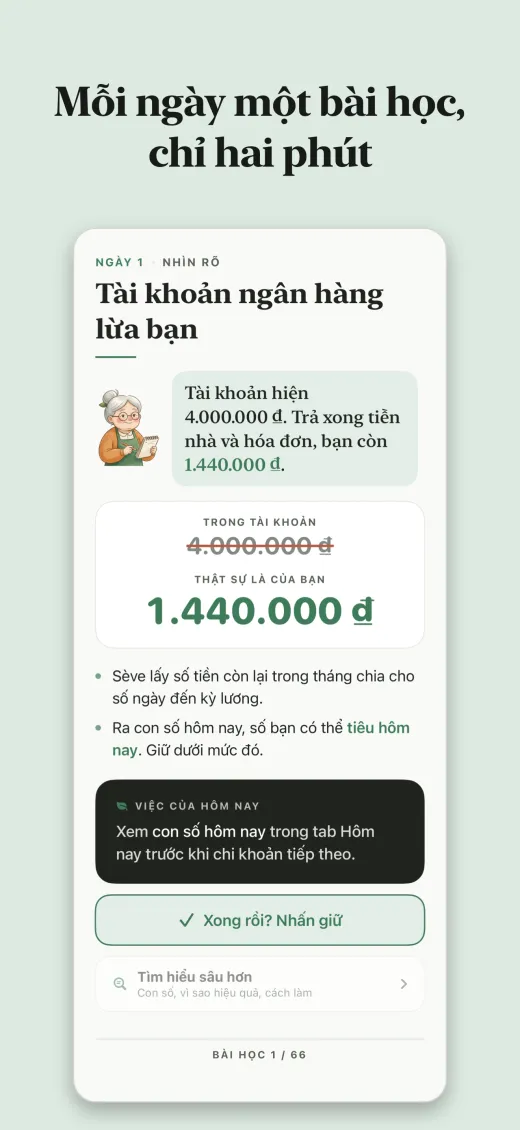 Mỗi ngày một bài học, chỉ hai phút